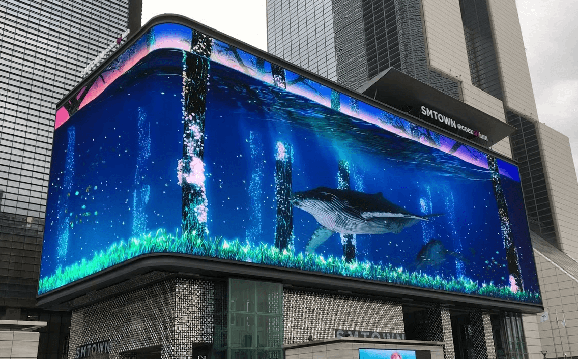 naked eye 3D LED billboard