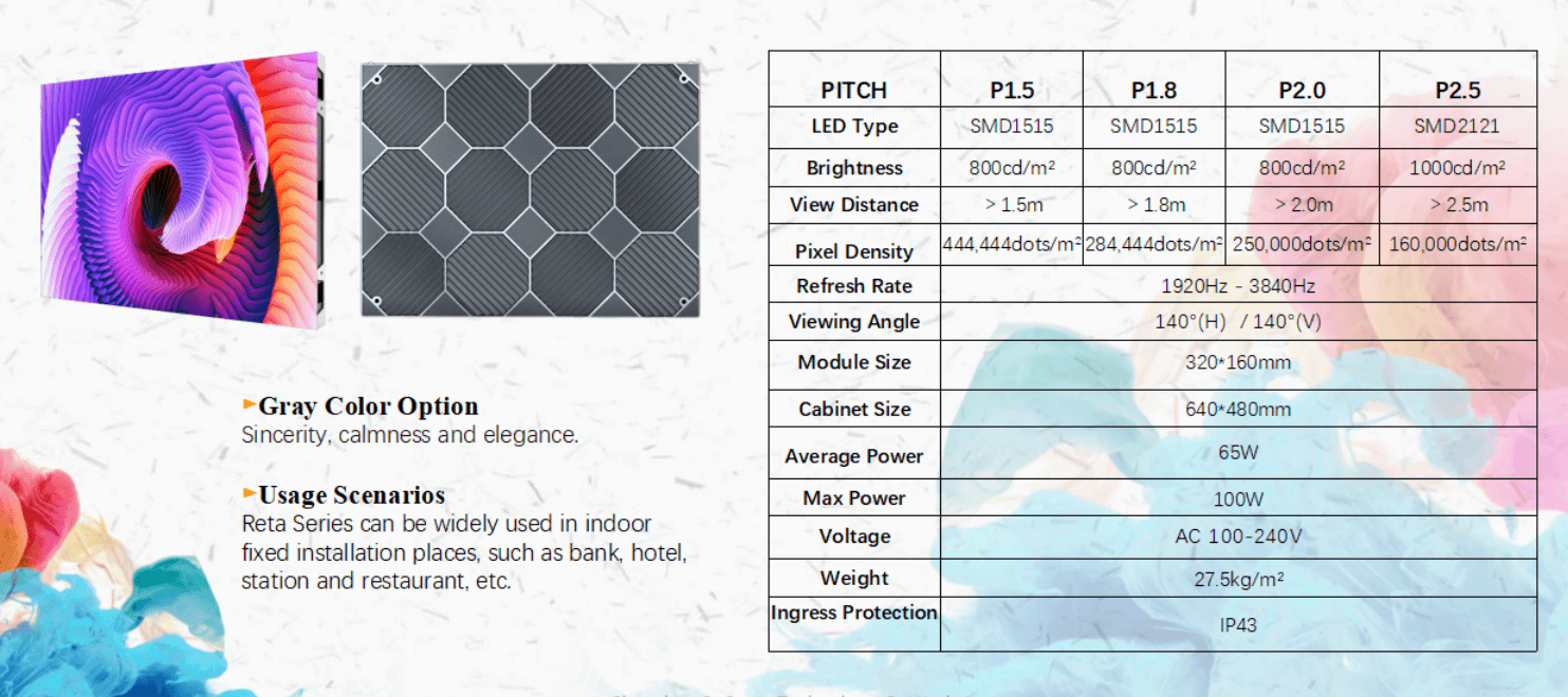P2.5 LED display - Reta