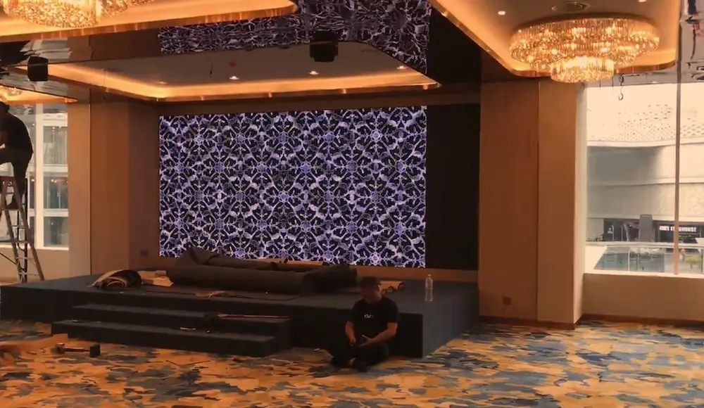 Projet d'affichage LED intérieur de hall d'exposition en Malaisie