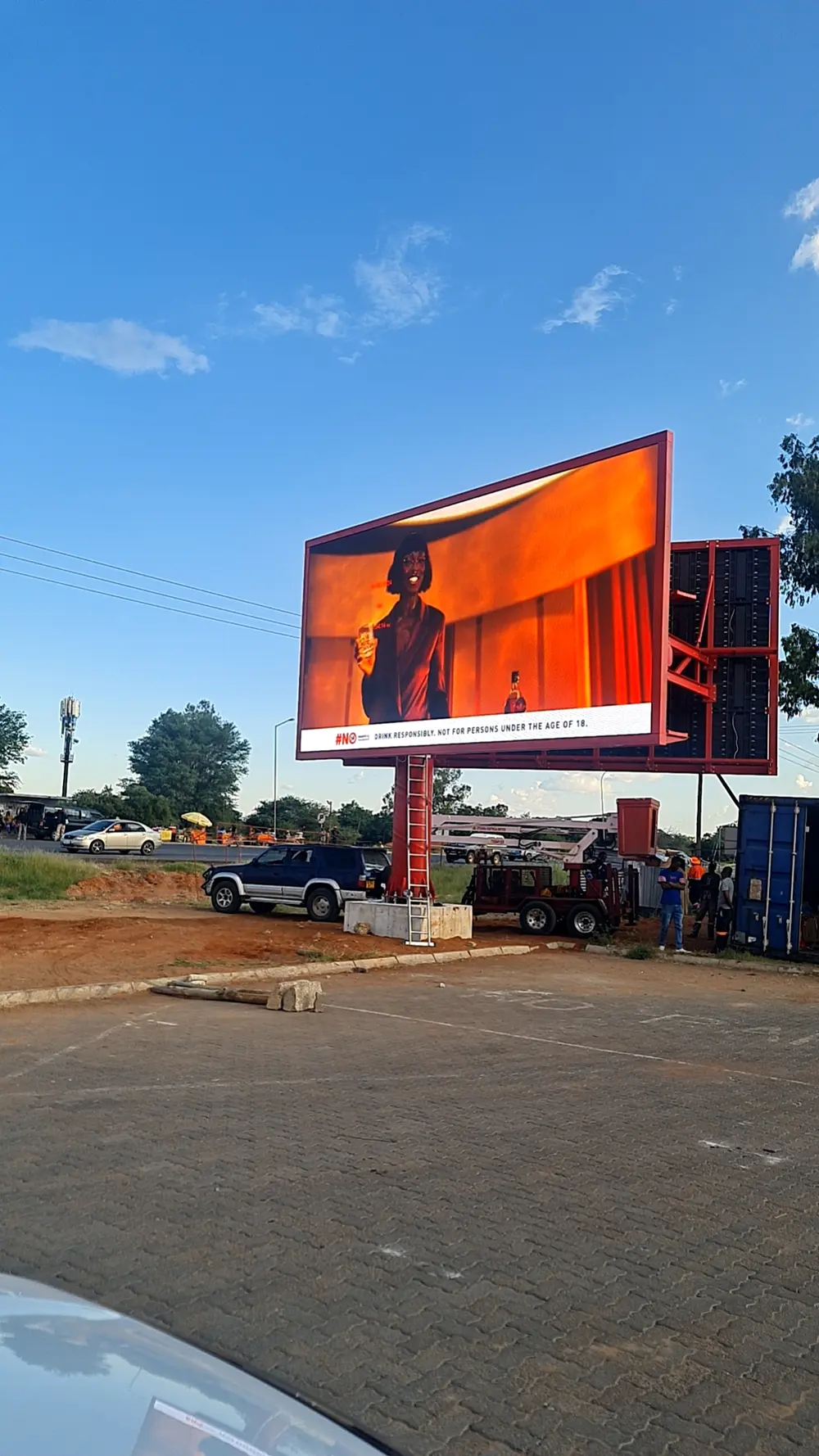 African outdoor LED double-sided screen project