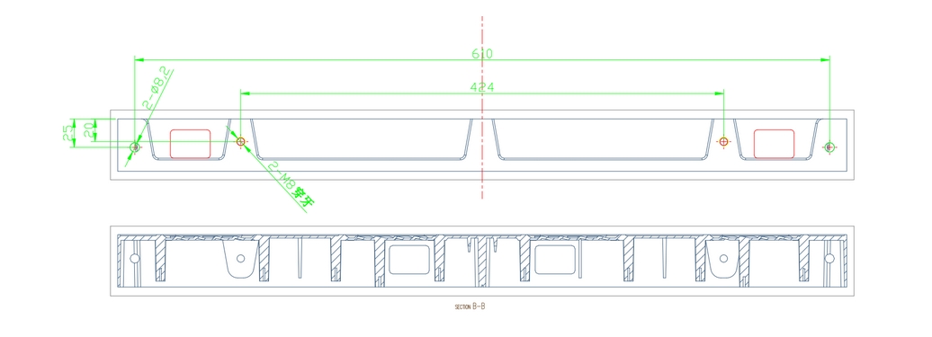 Reta side dimension view