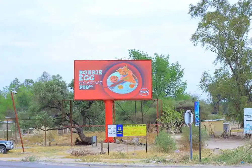 Projet d'affichage LED extérieur au Botswana