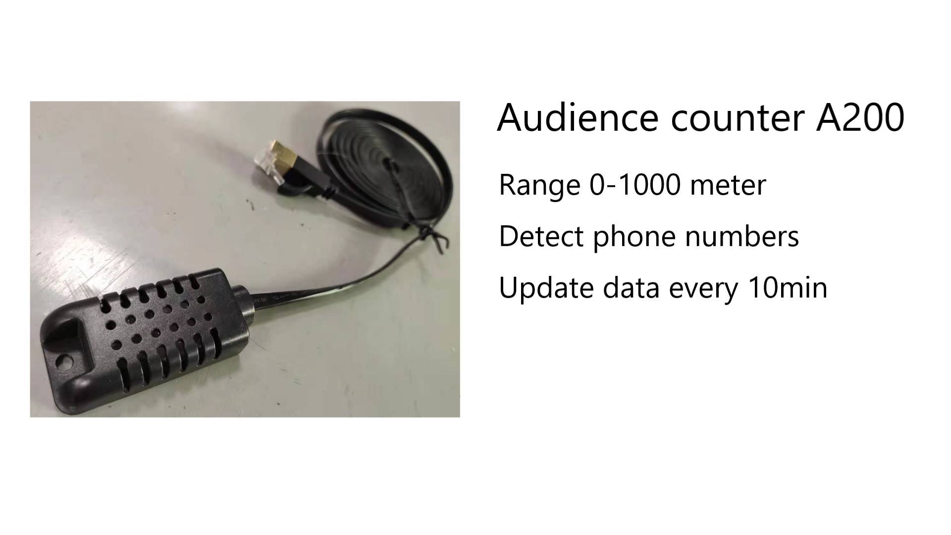 Audience counter can calculate how many people nearby the display,by detect phone numbers
